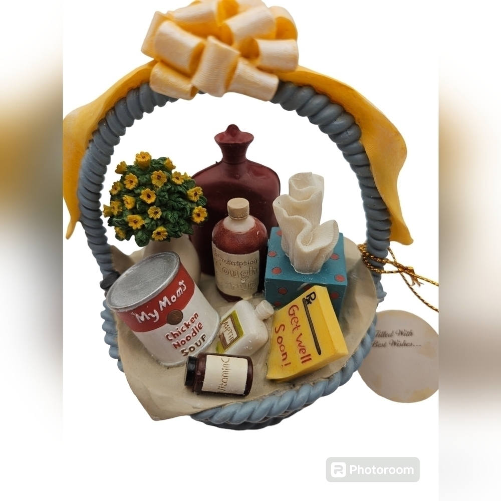 Artisan Flair a basket for get well soon recovery sick figurine basket.
